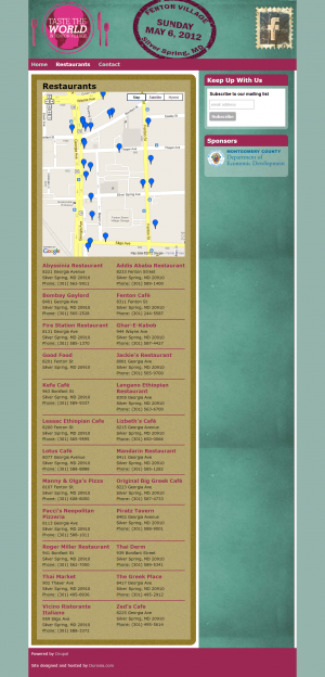 Tate the World in Fenton Village - Map Page